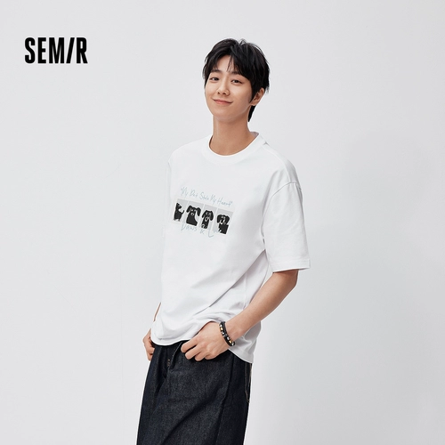 Semir, футболка с коротким рукавом, трикотажный свитер с круглым воротником, ручная роспись