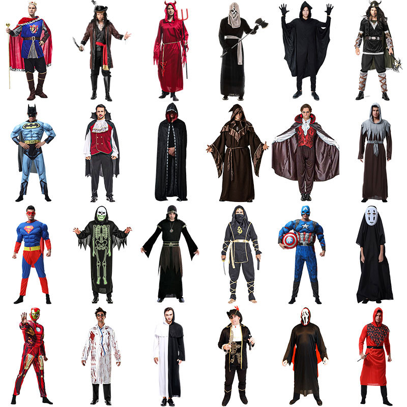 Halloween dress male adult clothecos wizard sucking count ninjas performing pirate clothes