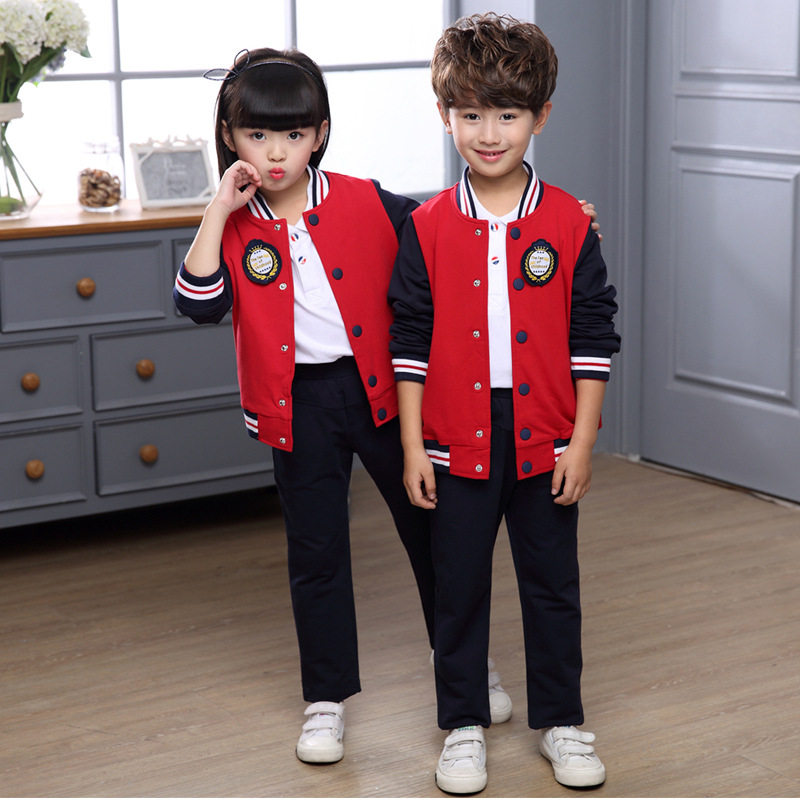 Primary school children's school uniforms new spring and autumn season for men and women's children's sports suit to perform in Yinglun Wind Kindergarten Garden