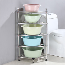 Washbasin rack Floor-standing rural washbasin shelf Household multi-function bathroom shelf Small stainless steel multi-layer