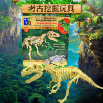 Dinosaur Tyrannosaurus Rex fossil archaeological excavation toy Jurassic skeleton assembly model children handmade DIY toy