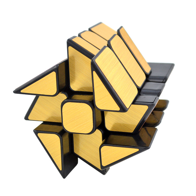 Magic Domain Culture Mirror Wind Fire Wheel Magic Square Wire Drawing Mirror Profiled smooth Cube Children Puzzle Toy Students