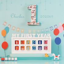 myfirstyear Baby one year old photo frame 12 months birthday gift set growth memorial photo wall