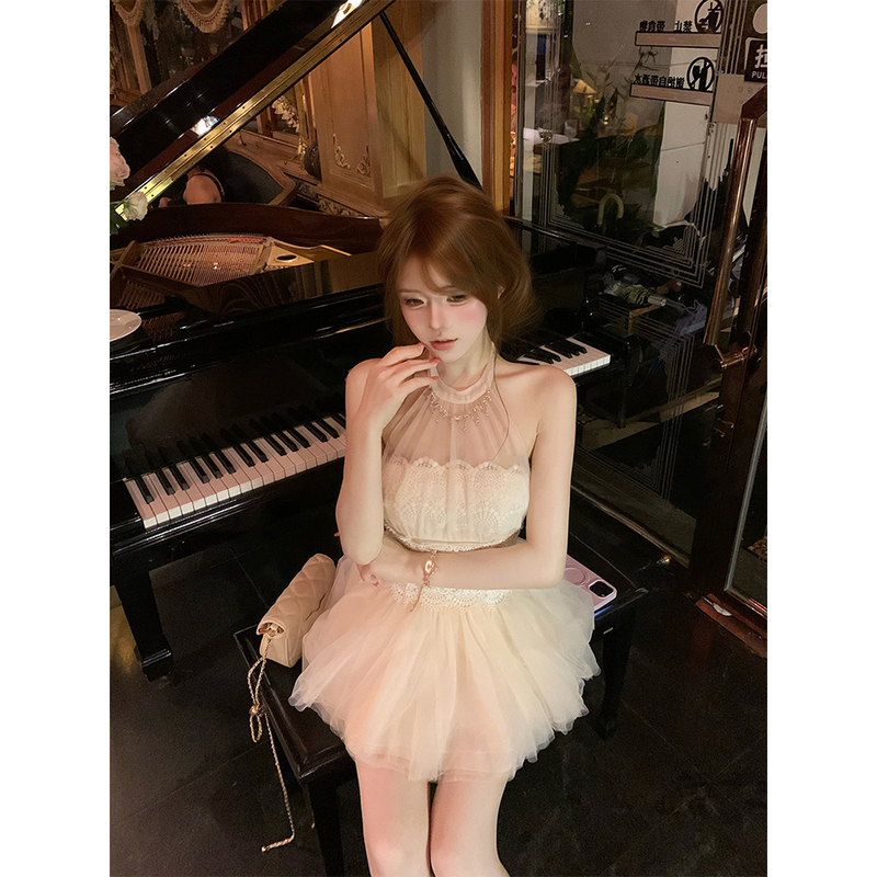 【Reece】Cinderella Summer Korean Style Pure Desire Sexy Niche Design Dress R7227F