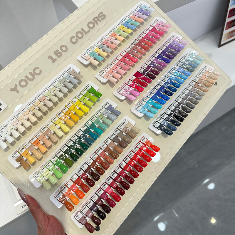 Youc New Solid Color Nail Polish Gel for Nail Art, Long-Lasting and Eco-Friendly Resin Gel Full Set for Opening a Nail Salon