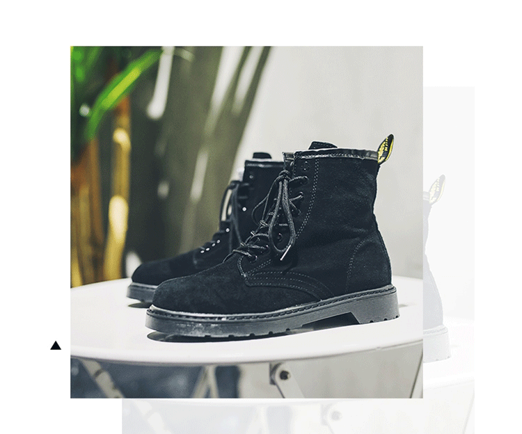 Martin ủng nam cao giúp mùa thu ủng nam giày dụng cụ màu đen Anh hoang dã trong thủy triều Martin giày nam giày boot nam độn gót
