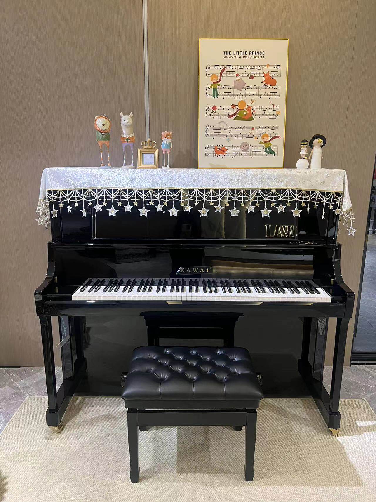 ピアノカバー、ピアノダストカバー、高級ピアノカバー、軽量高級ファブリックカバー、モダンミニマリストカワイピアノカバー