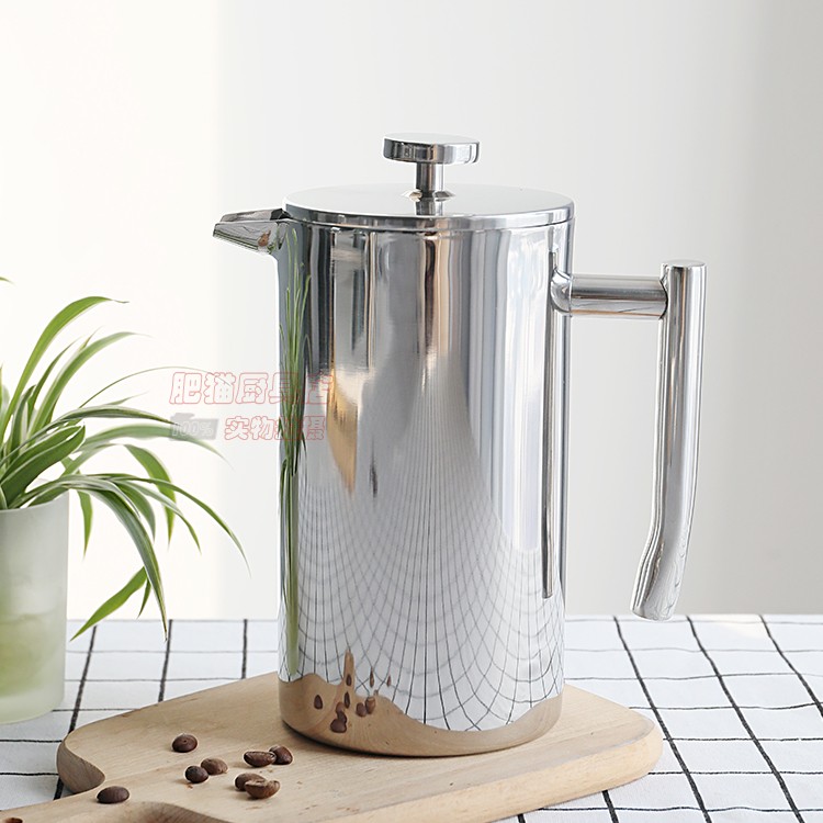 Hot-selling filter press double stainless steel French filter press European coffee and tea maker send filter micro-defects