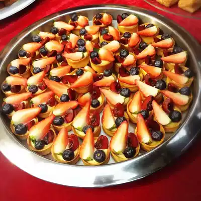 Export value thickened stainless steel buffet bread dessert disc Tea set tray Western fruit dumpling tray
