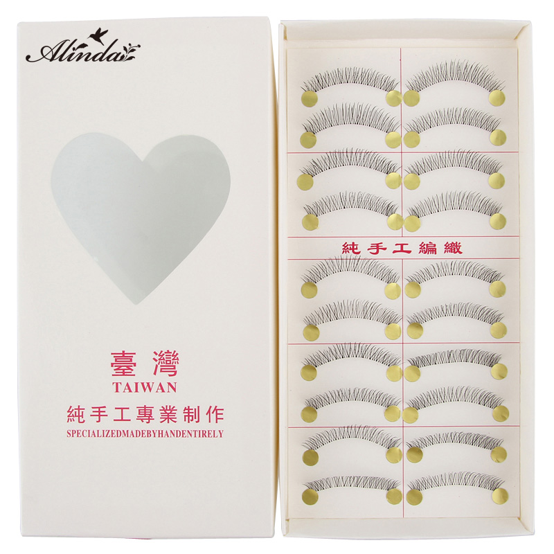 【3盒包邮】台湾纯手工透明梗短款假睫毛裸妆自然交叉 216假睫毛