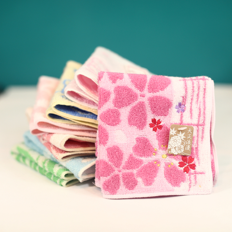 Japanese-Made Women's Small Square Towel, Handkerchief, Face Towel, Thick Hand Towel, Pure Cotton Embroidered Square Towel Japanese-Made Women's Small Square Towel, Handkerchief, Face Towel, Thick Hand Towel, Pure Cotton Embroidered Square Towel