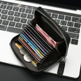 Мужской изысканный антимагнитный вместительный и большой картхолдер для визитных карточек, из натуральной кожи, для кредитной карты