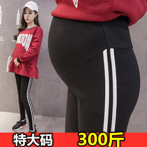 Spring autumn loaded with pregnant woman pants plus hypertrophy code 100 hitch skinny underpants Fat MM outside wearing toabdominal small leggings 300 catty