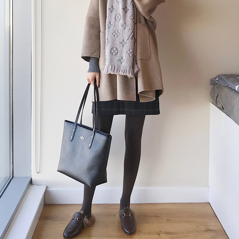 (Retro Hemp Girl) The second piece minus 10 1000D plus velvet thermal storage pantyhose is thin and warm underwear