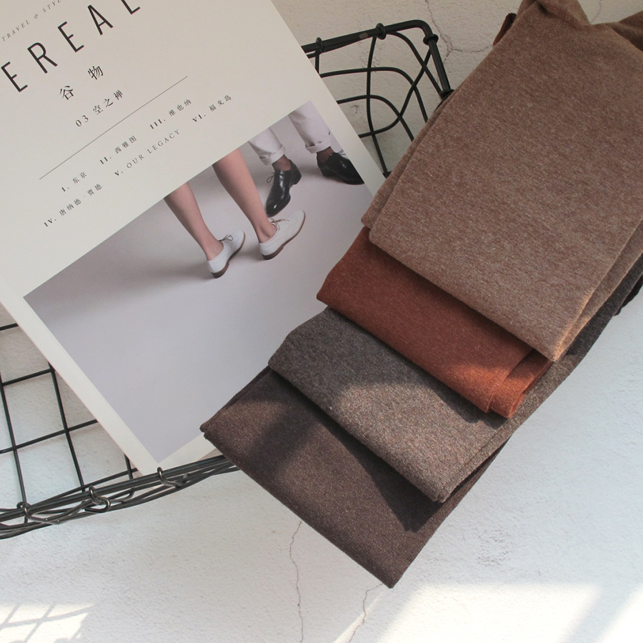 (Elegant の caramel color) 300D brown brown milk tea color cotton waist-lifting pantyhose bottoming