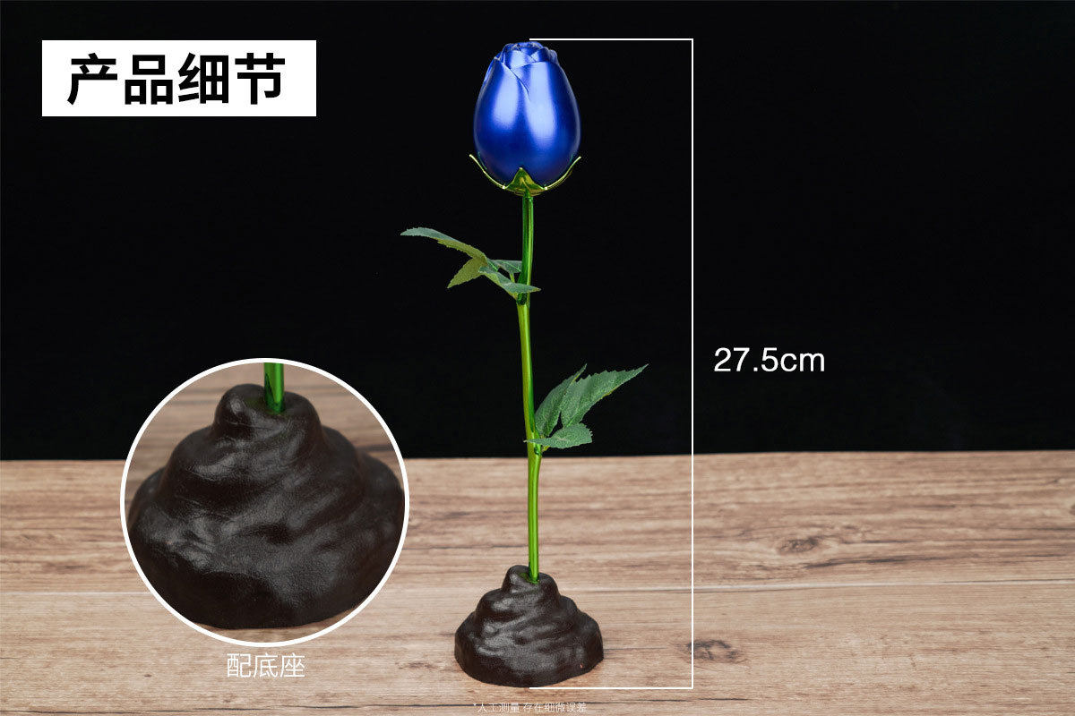 Ювелирная упаковка 金属仿真玫瑰戒指首饰盒子包装盒空盒高档精致高颜值手饰品礼物盒