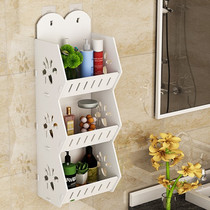 Punch-free toilet bathroom rack waterproof toilet toilet washroom wall storage bath Wall Wall