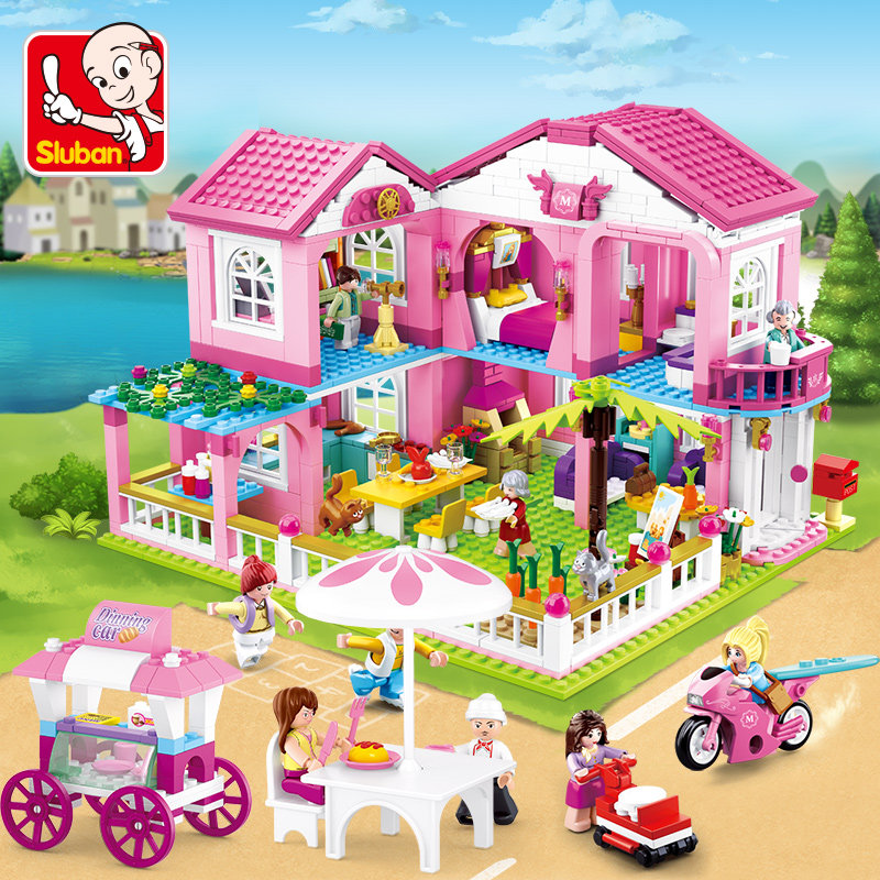 Small RubangleHigh building blocks Elementary students Princess 7 girls 8 years old small grain assembled toy children 61 gifts