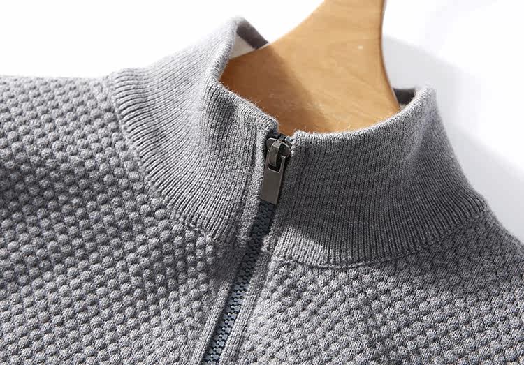 Kinh doanh thanh lịch dứa kim craft 95% cotton 5% cashmere nam cardigan áo len áo len