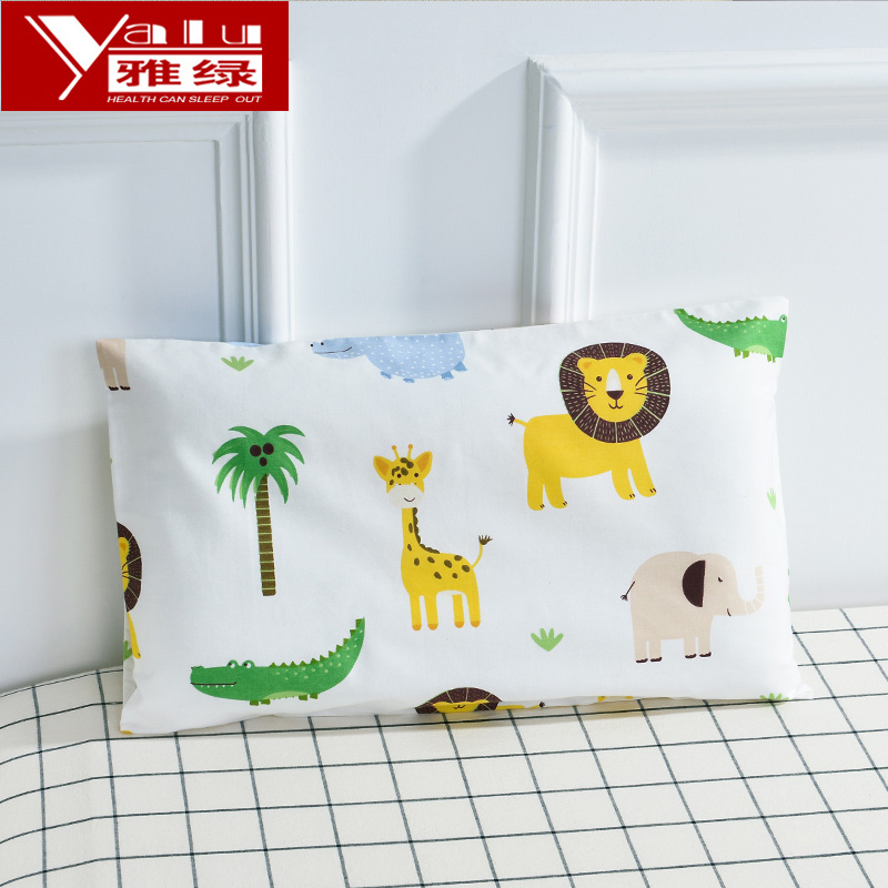 Yalu Children's Cartoon Pillow Cotton Pillowcase Sweat-absorbing Kindergarten Primary School Pupils Pillow Core 3 Years Old Above Washable