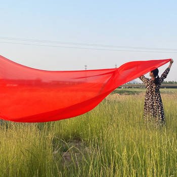 5-meter oversized red silk scarf, versatile for summer, solid color for women, 4-meter gauze scarf, spring and autumn, 3-meter long, fashionable sun protection shawl