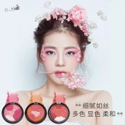 Hoa đỏ hồng nổi phấn má hồng chất lượng cao phấn má hồng mịn mịn mượt tự nhiên