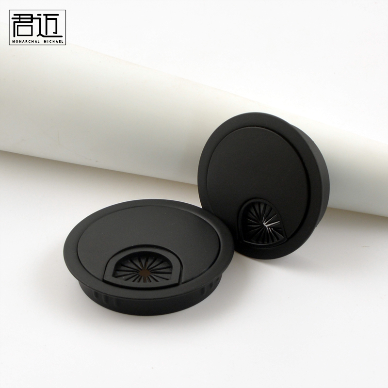 Computer desktop wiring box black desk threading hole box 50 and 60 book desktop drilling hole metal accessories hole cover