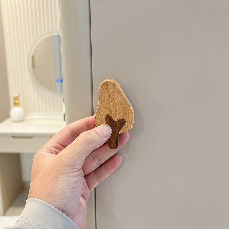 Children's Cabinet Door Handle Wardrobe Cloakroom Japanese-Style Creative Forest Combination Wooden Cute Cabinet Drawer Handle Z