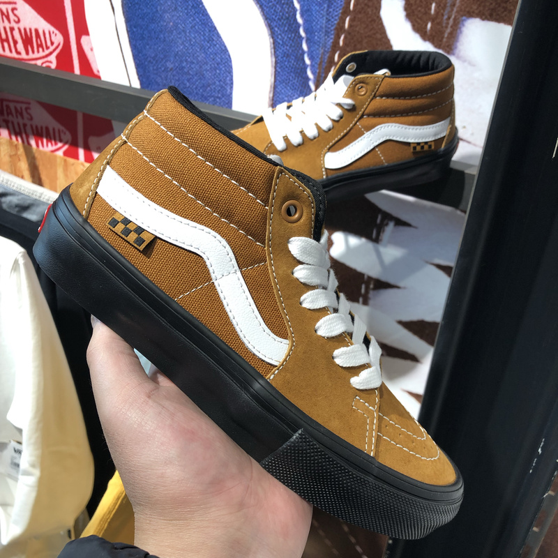Vans Skate Grosso Mid Coffee-Colored Mid-Top Professional Skate Shoes for Men and Women Vn0A5Fcgy49