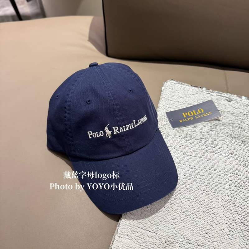 Authentic In-Stock Items｜Ralph Lauren Hat Baseball Cap Adult Model Store Edition Dark Blue Letter Logo