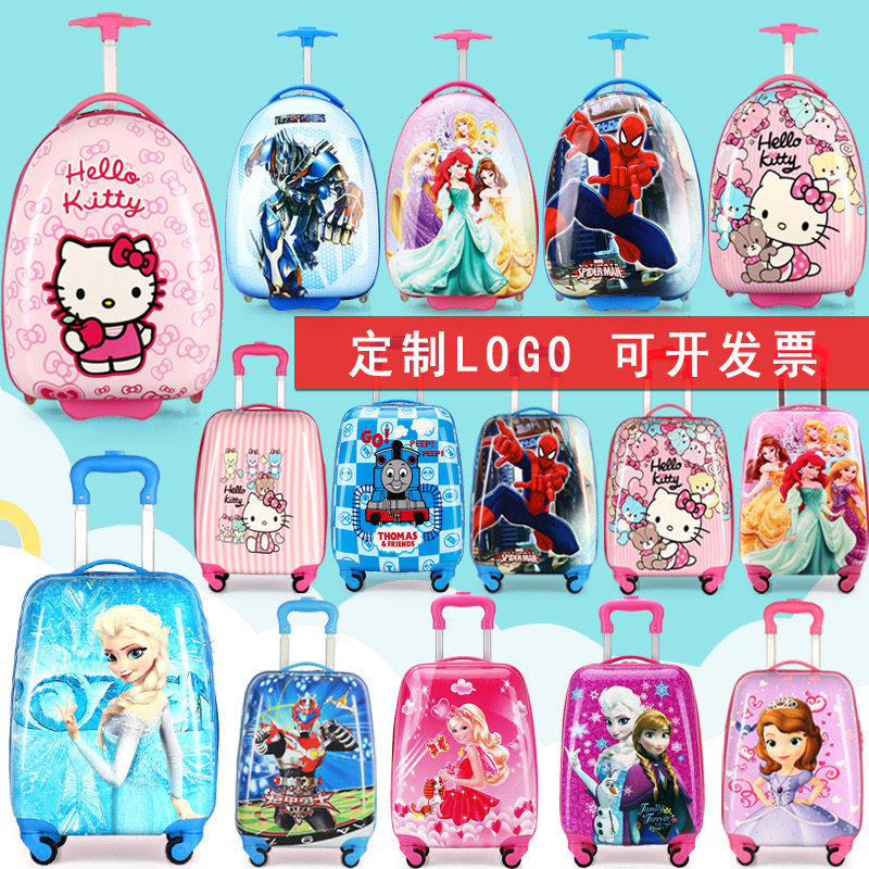 Child Pull-Lever Box Cartoon 16 Inch Male And Female Student Suitcase 18 Inch Cute Baby Custom Suitcase Universal Wheel