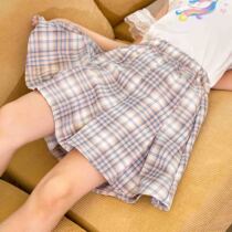 Small Tiger Patti Girl Jk Uniform Skirt Summer Little Girl Foreign Air Gritty Plexigu Dress Child Half Body Dress Short Skirt