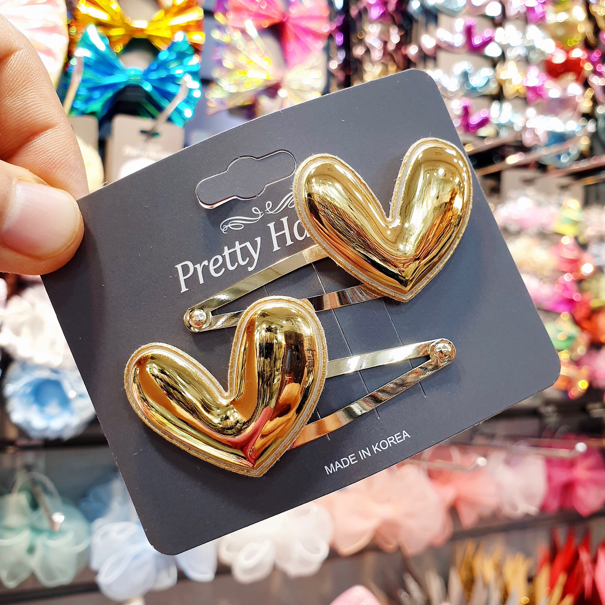 (Spot) South Korea Pretty Hairpin cute bright face Loving Stars Hairpin Hairpin Clip