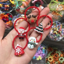 (Spot) Korea bebe prince children hair accessories Christmas series elk snowman small rubber band Hairband