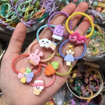 (Special spot) South Korea bebe prince childrens hair accessories Crown Princess Rainbow unicorn hair rope