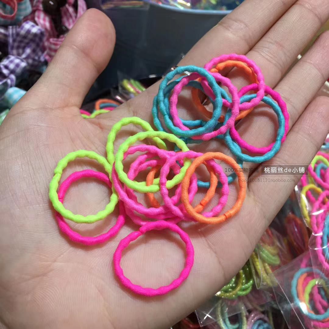 (spot) Korea bebe prince colored ring rib hair ring head Twist Dirty Braid Small Hair Ring Hair Ring