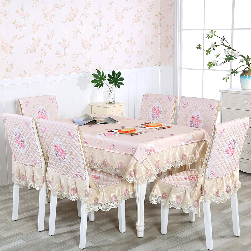 Khăn trải bàn kiểu châu Âu đệm ghế đặt hộ gia đình hình chữ nhật khăn trải bàn bốn mùa phổ quát chống trượt ghế bọc mẫu khăn trải bàn