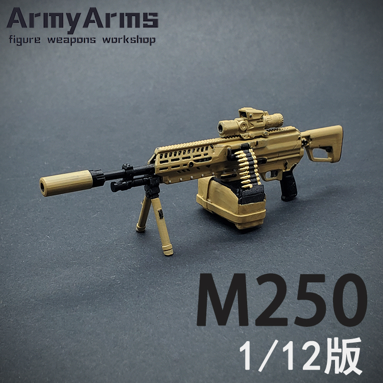 Armyarms 1/12 Scale Action Figure Domestic M250 Assembly Model Non-Fireable Battlefield Delta Dark Zone Peacekeeping