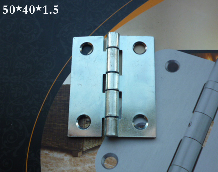 HAX 2 inch thickness high quality ordinary furniture hinge plating blue and white zinc hinge thickness 1 5mm