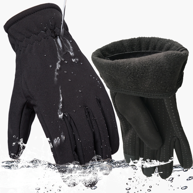 Female students Cavet gloves Winter Grand Tong Bike Windproof Waterproof And Warm Outdoor Climbing Single Bar Pro-Skin Elastic Five Fingers