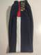 Customized school pants for primary and secondary school students, boys and girls, with two dark blue stripes on top, red on bottom, white on top, straight pants with elastic waist and cotton