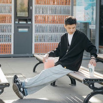 Lu Xiaohu autumn Japanese retro solid color sweater men trend ins couple cardigan jacket loose sweater tide