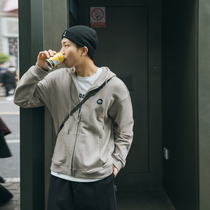 Lu Xiaohu autumn American Street zipper sweater mens and women hooded cardigan national tide couple jacket sports jacket