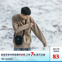 Lu Xiaohu Japanese Tide Brand Simple Pure Color Round Neck Sweater Mens Autumn and Winter Loose Thick Warm Knitting base shirt Tide