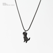 Lu Xiaohu custom pendant chain Tide brand titanium steel dinosaur design necklace pendant