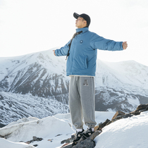 Lu Xiaohu original standing collar cotton coat mens winter thick warm short style brand cotton coat outdoor function cotton jacket