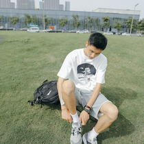 Summer Japanese astronaut printed short-sleeved mens ins Tide brand bf style T-shirt students loose round collar half-sleeved trendsetter