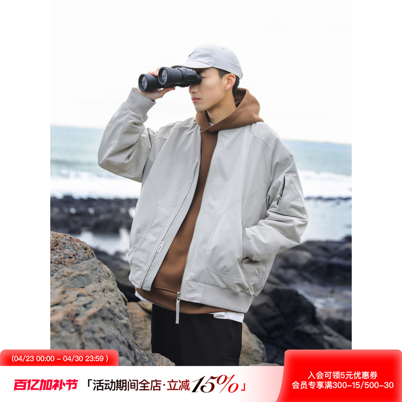 Lu Xiaohu American-Style Bomber Jacket Men's Outerwear Spring New High-End Workwear Top Baseball Jacket Coat