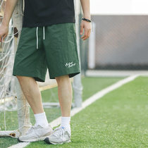 Lü Xiaohu American street speed dry sports shorts mens summer new micro-creamy embroidered beach pants thin 50% pants