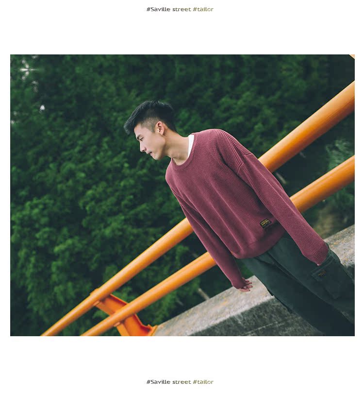 2018 thu đông Nhật Bản retro nam áo len lỏng cổ tròn áo len raglan tay áo len áo len cặp đôi sinh viên đồ đôi nam nữ